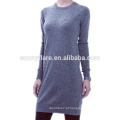 Mulheres Mink Cashmere Pullover Dress Sweater